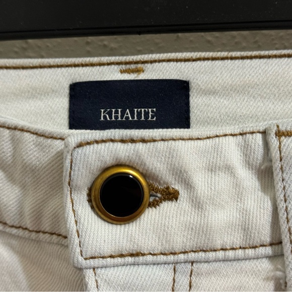 Khaite Kassandra Mid-rise Skinny Jeans In Washed Ivory - Size 26 - Picture 9 of 11